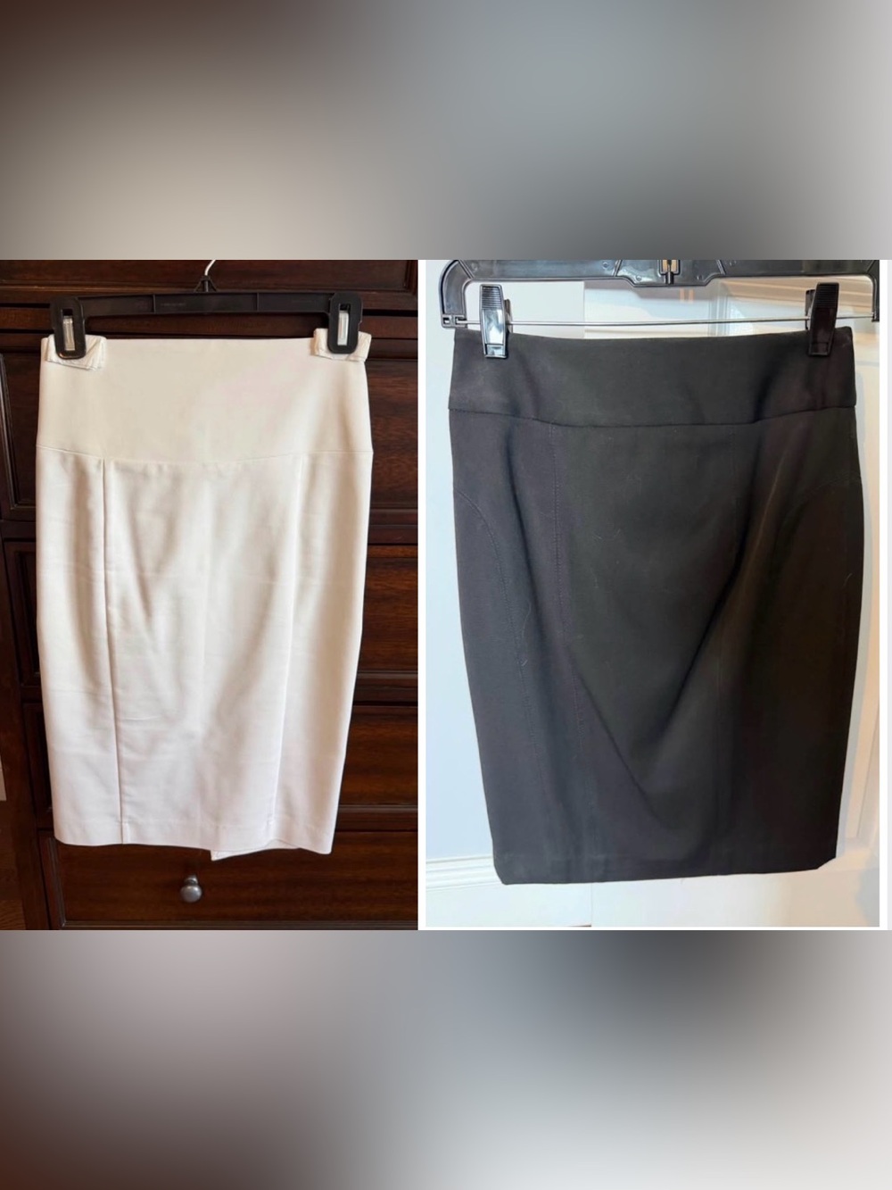 Women’s Set of 2 Express Pencil Skirts in Black & White. Size 00.
